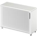 Schäfer Shop Genius Roldeurkast met dwarse roldeur TETRIS WOOD, 2 ordnerhoogten, B 1200 mm, hoogte incl. glijders, wit