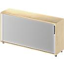 Schäfer Shop Genius Roldeurkast met dwarse roldeur TETRIS WOOD, 2 ordnerhoogten, B 1600 mm, hoogte incl. glijders, esdoornpatroon