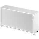 Schäfer Shop Genius Roldeurkast met dwarse roldeur TETRIS WOOD, 2 ordnerhoogten, B 1600 mm, hoogte incl. glijders, wit