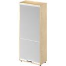 Schäfer Shop Genius Roldeurkast met verticale roldeur TETRIS WOOD, 4,5 ordnerhoogten, H 1910 mm, hoogte incl. glijders, esdoornpatroon