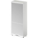Schäfer Shop Genius Roldeurkast met verticale roldeur TETRIS WOOD, 4,5 ordnerhoogten, H 1910 mm, hoogte incl. glijders, lichtgrijs