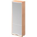 Schäfer Shop Genius Roldeurkast met verticale roldeur TETRIS WOOD, 5,5 ordnerhoogten, H 2270 mm, hoogte incl. glijders, beukenpatroon