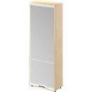 Schäfer Shop Genius Roldeurkast met verticale roldeur TETRIS WOOD, 5,5 ordnerhoogten, H 2270 mm, hoogte incl. glijders, esdoornpatroon