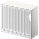 Schäfer Shop Genius Roldeurkast TETRIS SOLID, 2 ordnerhoogten, B 1000 mm, incl. 19 mm afdekplaat, wit/blank aluminium