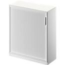 Schäfer Shop Genius Roldeurkast TETRIS SOLID, 3 ordnerhoogten, B 1000 mm, incl. 19 mm afdekplaat, wit/blank aluminium