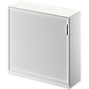 Schäfer Shop Genius Roldeurkast TETRIS SOLID, 3 ordnerhoogten, B 1200 mm, incl. 19 mm afdekplaat, wit/blank aluminium