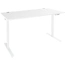 Schäfer Shop Genius Schreibtisch AERO FLEX, elektrisch höhenverstellbar, Rechteck, T-Fuß, B 1200 mm, weiß/weiß + Memorypanel
