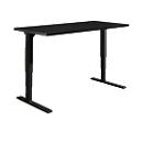 Schäfer Shop Genius Schreibtisch Elements, elektrisch höhenverstellbar, Rechteck, C-Fuß, B 1600 x T 800 x H 645-1300 mm, schwarz/weiß + Technikeinbau