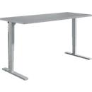 Schäfer Shop Genius Schreibtisch Elements, elektrisch höhenverstellbar, Rechteck, C-Fuß, B 1800 x T 800 x H 645-1300 mm, weiß + Technikeinbau