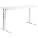 Schäfer Shop Genius Schreibtisch Elements, elektrisch höhenverstellbar, Rechteck, C-Fuß, B 1800 x T 800 x H 645-1300 mm, weiß + Technikeinbau