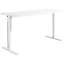 Schäfer Shop Genius Schreibtisch Elements, elektrisch höhenverstellbar, Rechteck, T-Fuß, B 2000 x T 800 x H 645-1300 mm, weiß + Technikeinbau