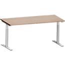 Schäfer Shop Genius Schreibtisch MODENA FLEX, 1600 x 800 mm, Eiche-Dekor/weißalu