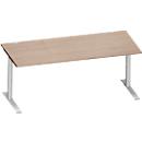 Schäfer Shop Genius Schreibtisch MODENA FLEX, 1800 x 800 mm, Eiche-Dekor/weißalu