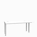 Schäfer Shop Genius Schreibtisch MODENA FLEX, 4-Fuß-Rechteckrohr, beidseitig, B 1600 mm, weiß 