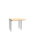 Schäfer Shop Genius Schreibtisch MODENA FLEX, 4-Fuß-Rechteckrohr, beidseitig, B 800 mm, Ahorn 
