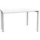 Schäfer Shop Genius Schreibtisch MODENA FLEX, Breite 1200 mm, einseitig verkürzt, weiß 