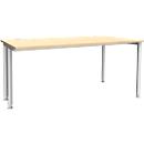 Schäfer Shop Genius Schreibtisch MODENA FLEX, Breite 1600 mm, einseitig verkürzt, Ahorn 