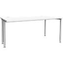 Schäfer Shop Genius Schreibtisch MODENA FLEX, Breite 1600 mm, einseitig verkürzt, weiß 