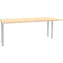 Schäfer Shop Genius Schreibtisch MODENA FLEX, Breite 1800 mm, beidseitig verkürzt, Ahorn 