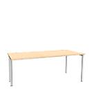 Schäfer Shop Genius Schreibtisch MODENA FLEX, Breite 1800 mm, einseitig verkürzt, Ahorn 