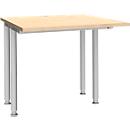 Schäfer Shop Genius Schreibtisch MODENA FLEX, Breite 800 mm, beidseitig verkürzt, Ahorn 