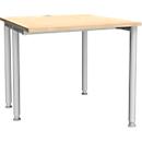 Schäfer Shop Genius Schreibtisch MODENA FLEX, Breite 800 mm, einseitig verkürzt, Ahorn 