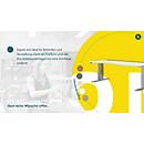 Schäfer Shop Genius Schreibtisch MODENA FLEX, elektrisch höhenverstellbar, Freiform, Ansatz rechts, B 1800 mm, weiß/weißalu