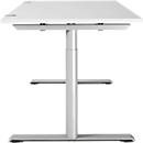 Schäfer Shop Genius Schreibtisch MODENA FLEX, T-Fuß-Rundrohr, B 1600 x T 800 mm, weiß/weißalu