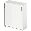 Schäfer Shop Genius schuifdeurkast TETRIS WOOD, 3 OH, B 1000 mm, hoogte incl. glijders, wit