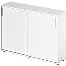 Schäfer Shop Genius schuifdeurkast TETRIS WOOD, 3 OH, B 1600 mm, hoogte incl. glijders, wit