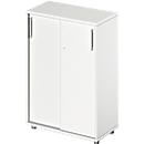 Schäfer Shop Genius schuifdeurkast TETRIS WOOD, 3 OH, B 800 mm, hoogte incl. glijders, wit
