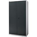 Schäfer Shop Genius Schwerlastschrank FS, Stahlblech, B 1055 x T 520 x H 1950 mm, 5 OH, weißalu/anthrazitgrau, bis 1000 kg