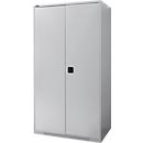 Schäfer Shop Genius Schwerlastschrank FS, Stahlblech, B 1055 x T 620 x H 1950 mm, 5 OH, weißalu, bis 1000 kg