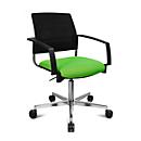 Schäfer Shop Genius Silla para visitas SSI Proline Visit S3+, respaldo de malla, ruedas universales, verde manzana/negro