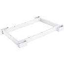 Schäfer Shop Genius Socle en acier TETRIS WOOD, en retrait, pour étagères/armoires de l. 400 mm, blanc