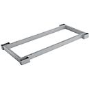 Schäfer Shop Genius Stalen sokkel TETRIS WOOD, teruggebracht, voor archiefrekken/kasten B 800 mm, blank aluminium