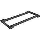 Schäfer Shop Genius Stalen sokkel TETRIS WOOD, teruggebracht, voor archiefrekken/kasten B 800 mm, grafiet