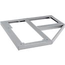 Schäfer Shop Genius stalen sokkel TETRIS WOOD, voor hoekkast B 800 mm, aluminium wit
