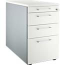 Schäfer Shop Genius Standcontainer 1336, mit Griff eckig, B 435 x H 717 mm, weißalu/weißalu/weiß 
