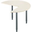 Schäfer Shop Genius Table d'extension ERGOSTYLE, 3/4 de cercle, extension à droite ou à gauche, décor érable/anthracite