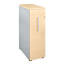 Schäfer Shop Genius Tall file cabinet, W 435 x D 800 x H 1296 mm, maple/aluminium finish white
