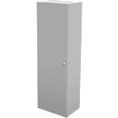 Schäfer Shop Genius Taquilla TETRIS WALL, 1 estante, bisagra de puerta a la izquierda, An 600 x P 440 x Al 1880 mm, gris luminoso