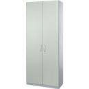 Schäfer Shop Genius TETRIS SOLID hinged door wardrobe, steel body, 5 AA, W 1000 mm, lockable, light grey/white aluminium