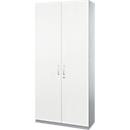 Schäfer Shop Genius TETRIS SOLID hinged door wardrobe, steel body, 5 AA, W 1200 mm, white/white aluminium