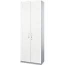 Schäfer Shop Genius TETRIS SOLID hinged door wardrobe, steel body, 5 AA, W 800 mm, lockable, white/white aluminium