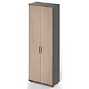 Schäfer Shop Genius TETRIS WOOD draaideurkast, 6 OH, hoogte incl. glijders, B 800 mm, grafiet/eiken