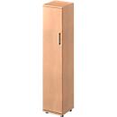 Schäfer Shop Genius TETRIS WOOD hinged door cupboard, 5 AA, W 400 x D 421 x H 1910 mm, height incl. slider, left door