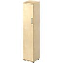 Schäfer Shop Genius TETRIS WOOD hinged door cupboard, 5 AA, W 400 x D 421 x H 1910 mm, height incl. slider, left door