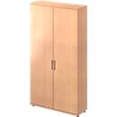 Schäfer Shop Genius TETRIS WOOD hinged door cupboard, 6 OH, height incl. glides, center partition, W 1200 mm, beech decor