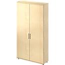Schäfer Shop Genius TETRIS WOOD hinged door cupboard, 6 OH, height incl. glides, center partition, W 1200 mm, maple decor